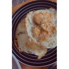A picture of Over-hard eggs.