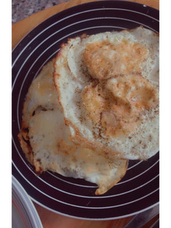 A picture of Over-hard eggs.