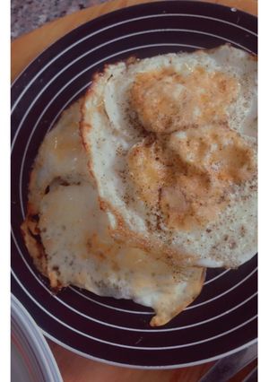 A picture of Over-hard eggs.