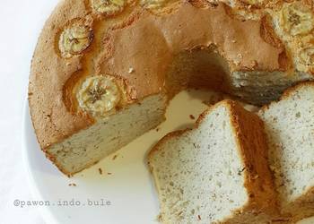 Without Fail Prepare Recipe Banana Chiffon Cake Egg Whites Delicious Perfect