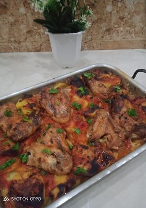 صورة لوصفة بطاطا بأجنحة الدجاج