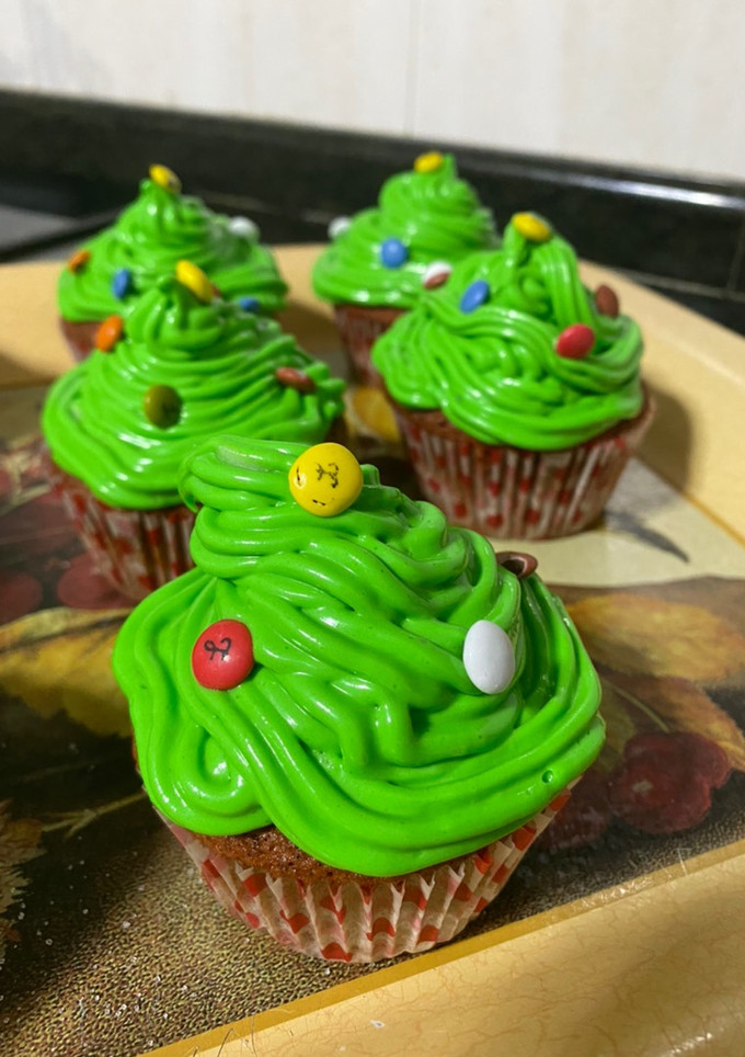 Una foto de Cupcakes Árbol de Navidad 🎄