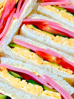 A picture of Vegetable Ham Egg Sandwiches.