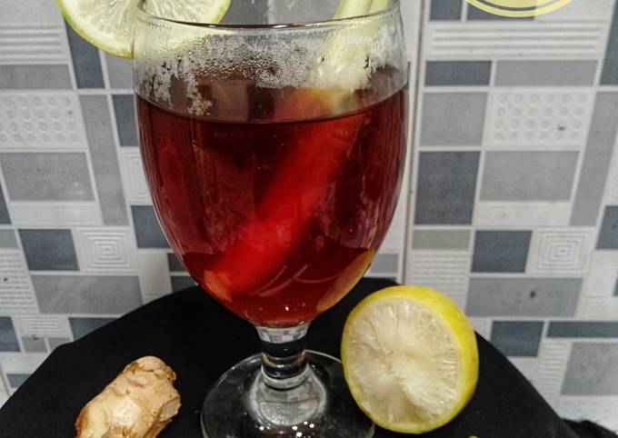 Resep Teh jahe lemon sereh madu Anti Gagal