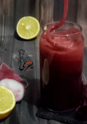 صورة لوصفة عصير البرتقال واللفت والشمندر😋