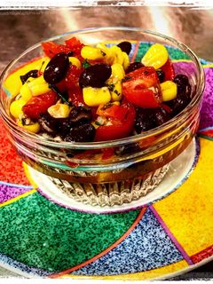 A picture of Black Bean Cilantro Corn Salsa.