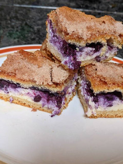 A picture of Blueberry Cheesecake Bites.