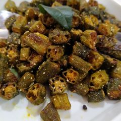 Roasted bhindi masala A picture of Roasted bhindi masala.