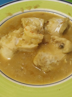 Una foto de Merluza en salsa de gambones
