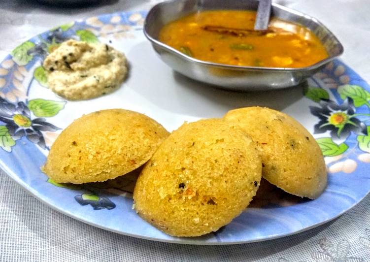 Recipe of Homemade Idli-Sambar with Chutney