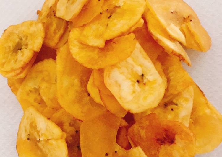 Simple Way to Prepare Quick Unripe plantain chips