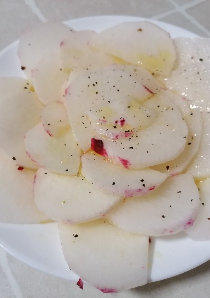 Una foto de Ensalada de rábanos