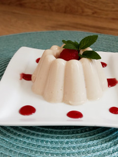 Una foto de Flan de horchata, sin horno