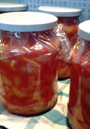 Lecsó alap recept télire recept fotója