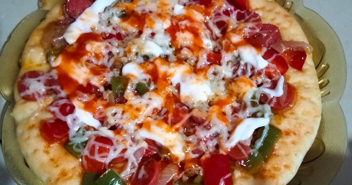 Poto Roti Pitza Resep Roti Pizza Teflon oleh mutia ulfah - Cookpad