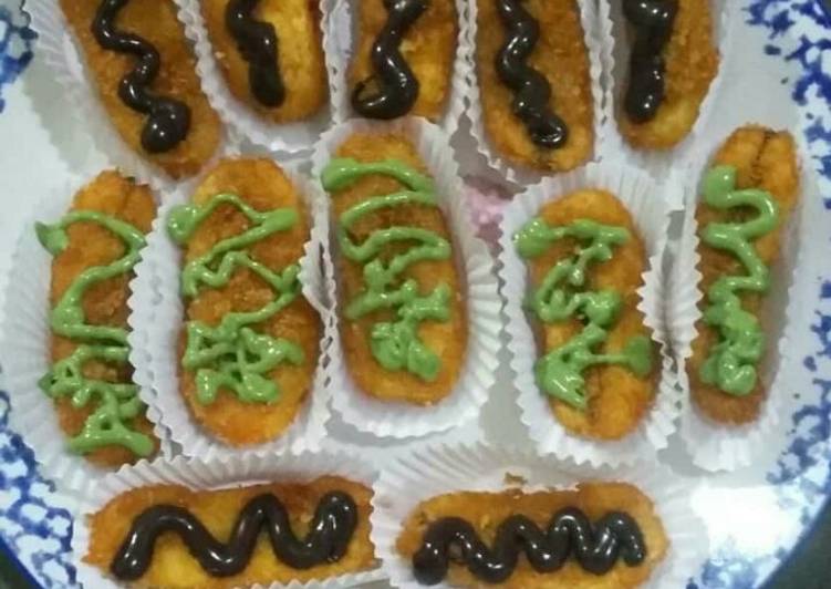 Pisang nugget lumer coklat dan green tea