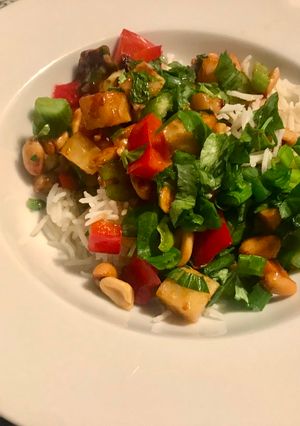 Zdjęcie przepisu Wegański Seler Kung Pao.