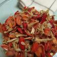 Tumis kulit melinjo dan teri