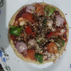 A picture of Garlic, Veggie, Mayonnaise Cheese PIZZA.
