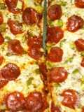 Ciabatta pepperoni pizza