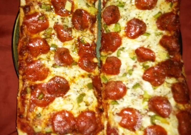 Recipe of Favorite Ciabatta pepperoni pizza