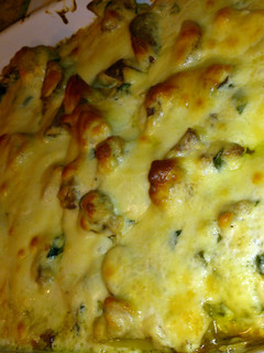 A picture of Chicken Sausage Alfredo Lasagna.
