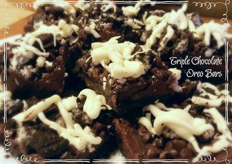 Recipe of Perfect ~ Triple Chocolate Oreo Bars ~