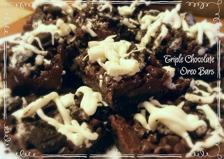 Step-by-Step Guide to Make Award-winning ~ Triple Chocolate Oreo Bars ~