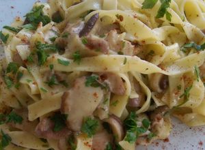 O poză a rețetei Tagliatelle cu hribi.