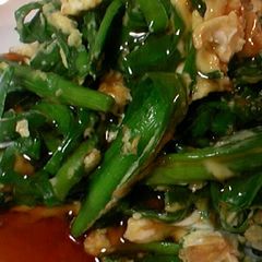 Chinese Chive Omelette with Thick Ankake Sauce A picture of Chinese Chive Omelette with Thick Ankake Sauce.