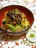 Super Quick Dish! Shio-Kombu Buttered Pork and Japanese Leek Over Rice