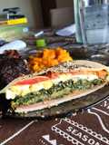 Calzone de espinaca, tomate y huevo🍅🥬🥚