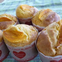 A picture of Persimmon Muffins Moderately Sweet Made with Pancake Mix.