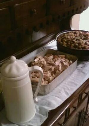 A picture of Mum's Sausage Stuffing.