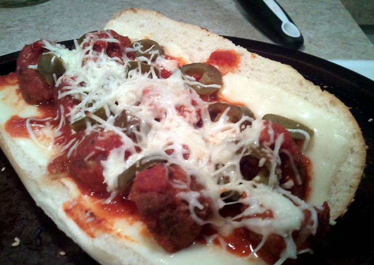 Steps to Make Any-night-of-the-week Meatza pizza meatball subs