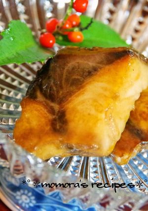 A picture of Soy Sauce Koji Teriyaki Glaze for Pan-fried Amberjack.