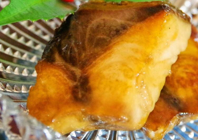 Easiest Way to Prepare Favorite Soy Sauce Koji Teriyaki Glaze for Pan-fried Amberjack