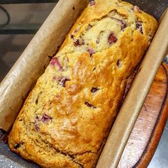 A picture of Strawberry Orange Almost Vegan Bread.