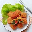 Tahu Goreng Isi Bayam Jamur Pedas