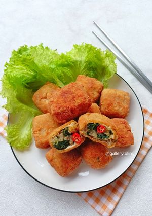 Foto resep Tahu Goreng Isi Bayam Jamur Pedas