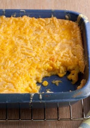 A picture of Paula Deens Corn Casserole.