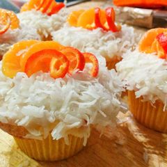 Tangerine dream cupcakes A picture of Tangerine dream cupcakes.