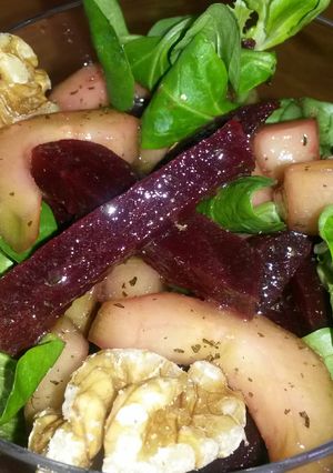 A picture of Sig's German Beetroot and Cucumber Salad.
