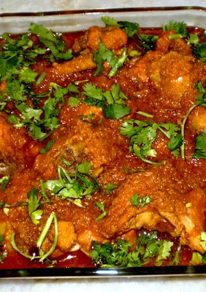 A picture of Chicken Kolhapuri.