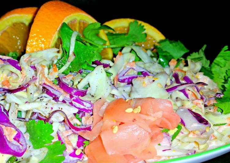 Recipe of Super Quick Mike&#39;s Asian Orange Ginger Slaw