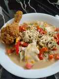 Mie Telur Mandi Sayuran (Tidak Pedas)