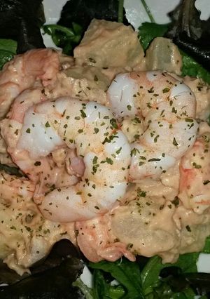 A picture of Sig's Prawn, Fennel and Potato Salad.