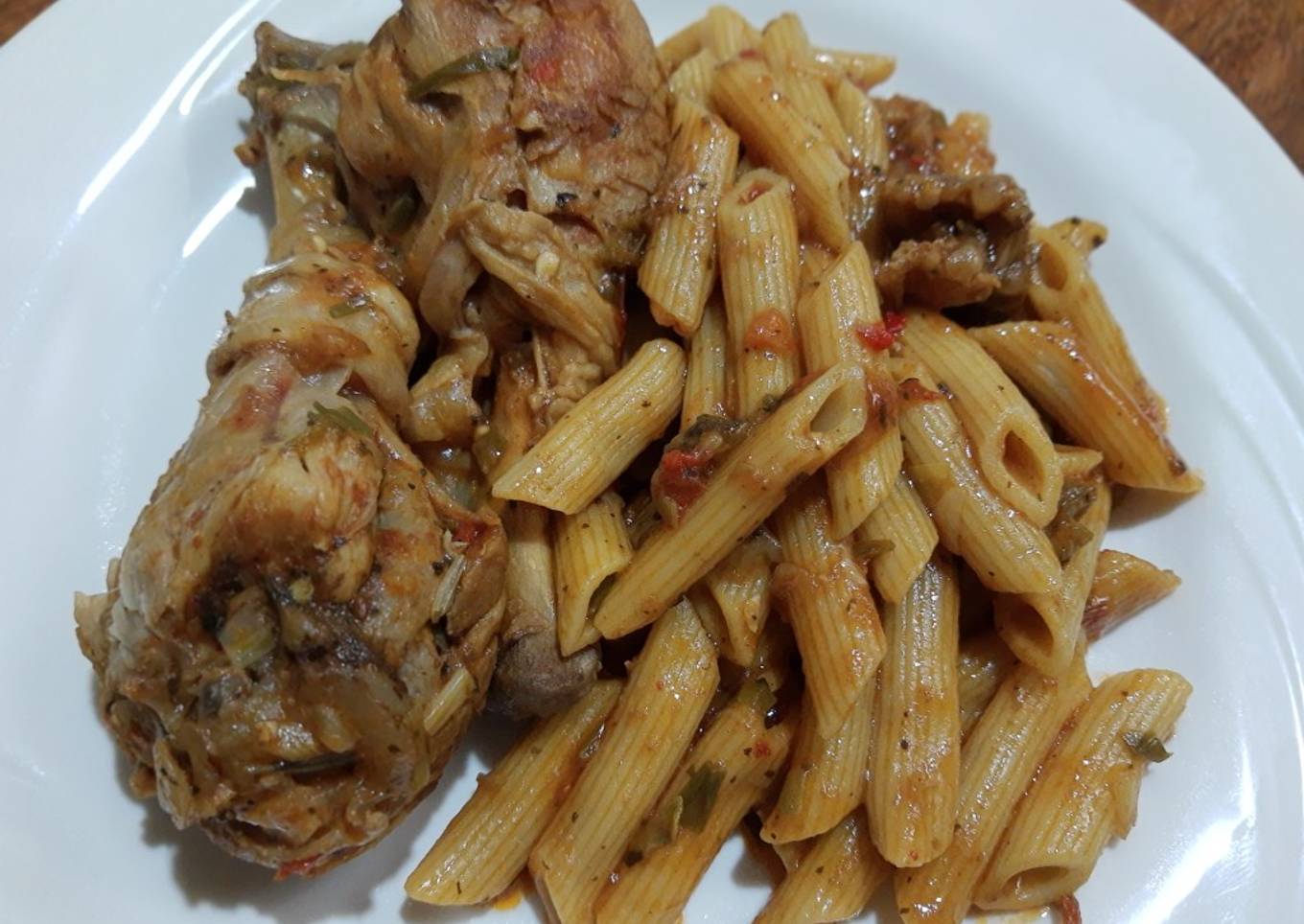 Macarrones con pollo