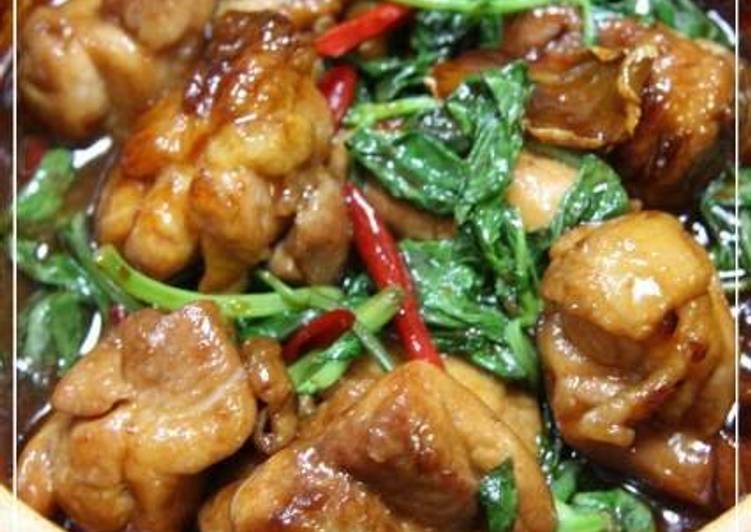 Simple Way to Make Speedy Taiwanese Sweet and Savoury Chicken Basil Hot Pot