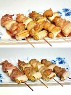 A picture of Yakitori in the Oven.